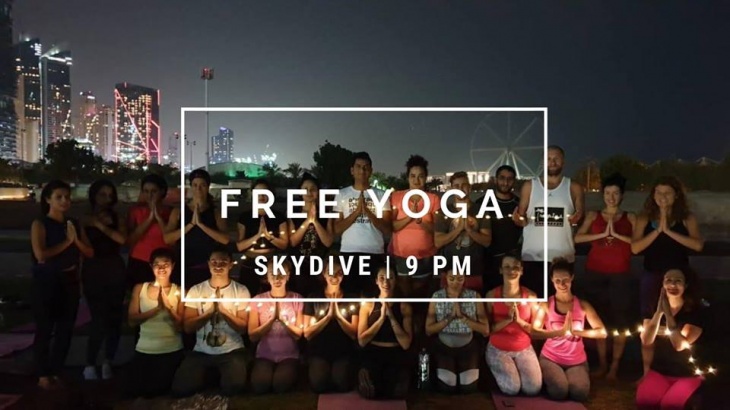 Free Evening Outdoor Yoga at Skydive Dubai Free Evening Outdoor Yoga at Skydive Dubai